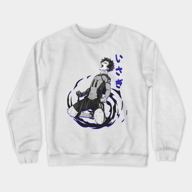 blue lock anime - Yoichi Isagi Crewneck Sweatshirt by Abdoss